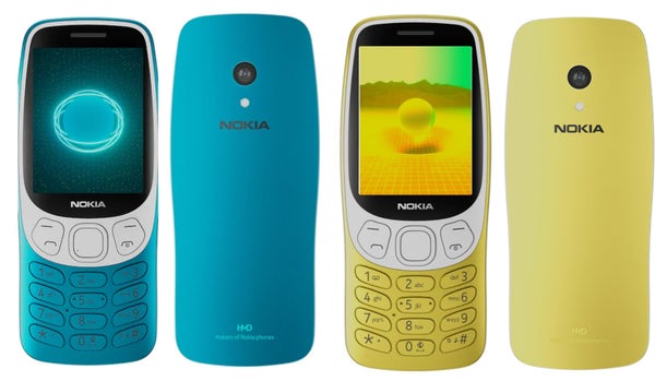 Foto dei nuovi Nokia 3210, simili all'originale.