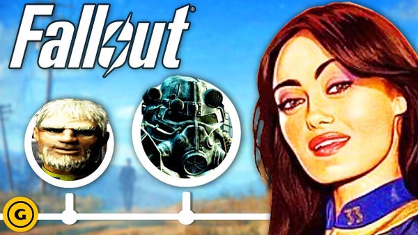 YouTube cover image for a video titled The Complete FALLOUT Timeline Explained!