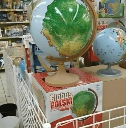 Globus POLSKI, an image of poland stretched on a globe, no other countries just poland