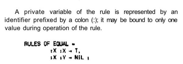 Excerpt from Lisp70 paper showing what I think may be first symbol prefixed with a colon eg a keyword.