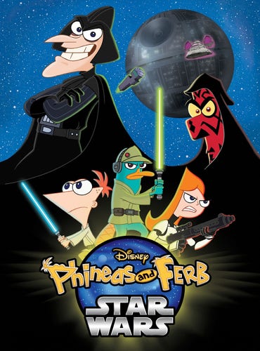Phineas and Ferb star wars movie poster