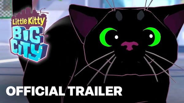 YouTube cover image for a video titled Little Kitty, Big City – Release Date Reveal