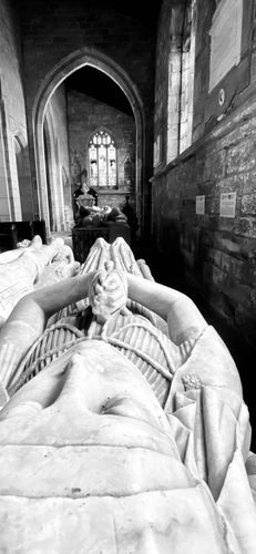 Alabaster figure from Harewood church near Leeds. 