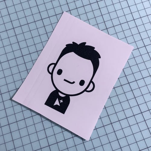 Custom Vinyl Decal of Andy’s Profile Pic 