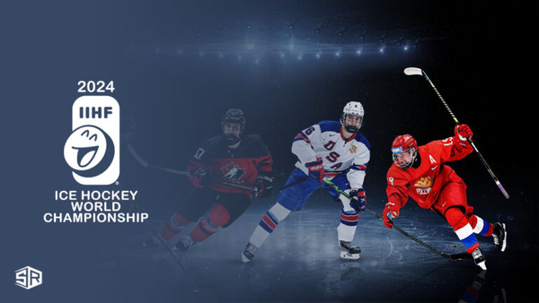 poster with ice hockey world championship IIHF logo 