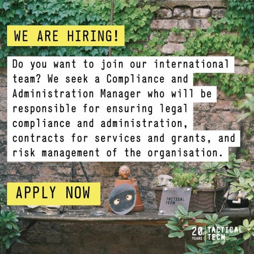 We seek a Compliance and Administration Manager who will be responsible for ensuring legal compliance and administration, contracts for services and grants, and organisation management. Apply now!