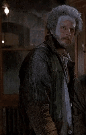 GIF of one of the bandits from Home Alone putting his hands on his hips and shouting, "NEVER!"