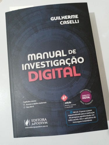 Capa do livro "Manual de Investigação Digital" do Guilherme Caselli