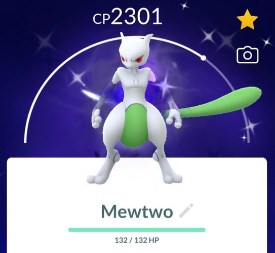 Shiny Mewtwo in Pokémon Go 