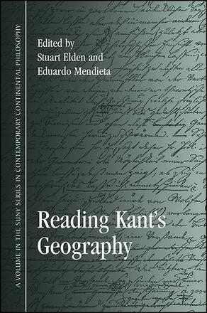 Cover of Reading Kant's Geography - on background of page of Kant's handwriting