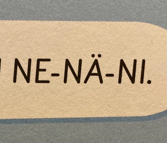 Finnish word: nenäni 