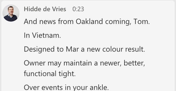 Hidde de Vries said: And news from Oakland coming, Tom. new line. In Vietnam. new line. Designed to Mar e new colour result. new line. Owner may maintain a newer, better, functional tight. new line. Our events in your ankle.