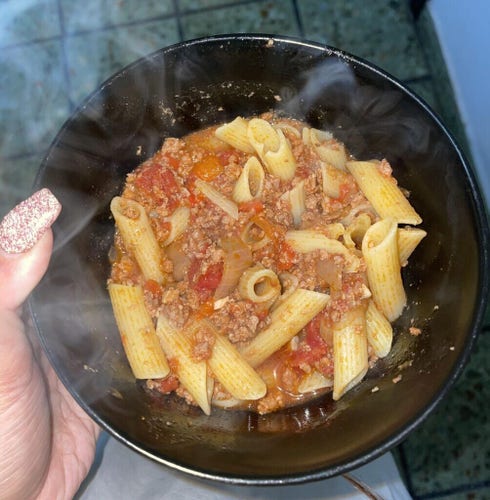 Pasta with bolognese 