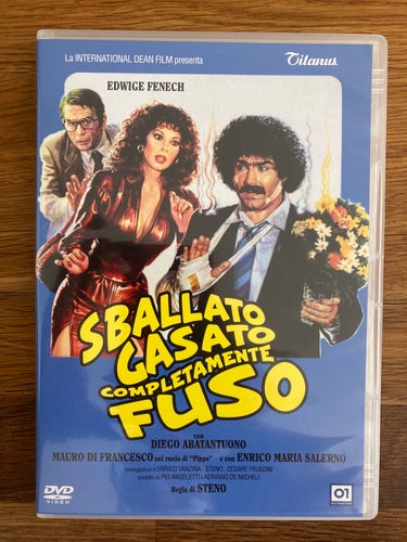 DVD case for "Sballato, gasato, completamente fuso" with Diego Abatantuono and Edwige Fenech