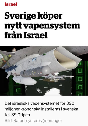 screen capture of article in swedish