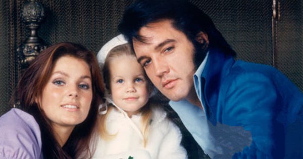 Elvis, Priscilla and Lisa Marie