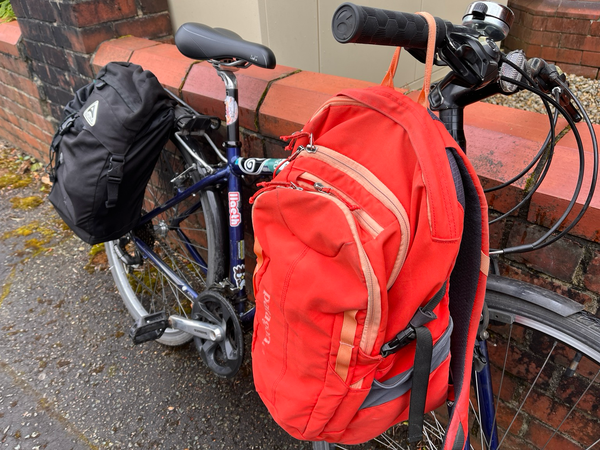 Bike with 2 full bags.