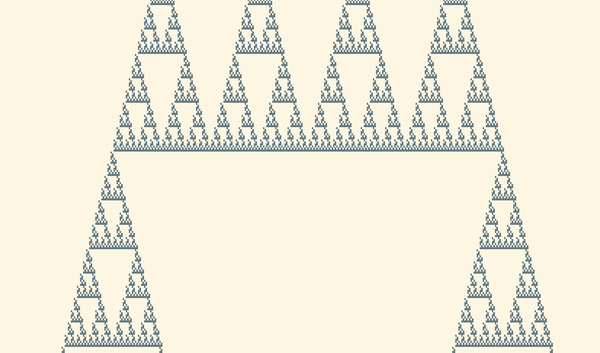 Sierpiński triangle printed in a terminal via a Python script