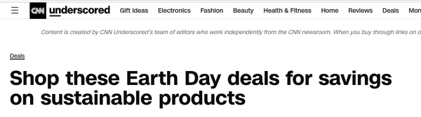 CNN Headline: Shop these Earth Day deals for savings on sustainable products 