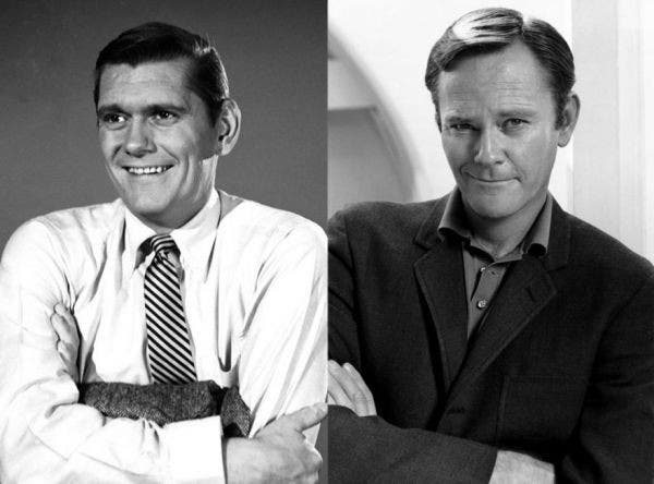 Dick York and Dick Sargent, who both played Darrin Stephens on classic tv sitcom ‘Bewitched’ at different times.