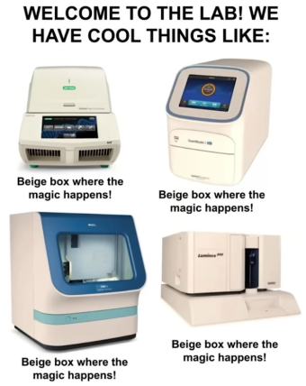 Welcome to the lab! We have cool things like:
- Beige box where the magic happens!
- Beige box where the magic happens!
- Beige box where the magic happens!
- Beige box where the magic happens!