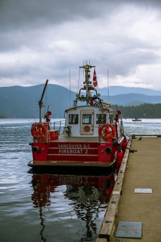 Vancouver BC Fireboat 2 docked at Deep Cove Government Dock, Deep Cove, Vancouver, British Columbia, Canada
Captured by Komeil Karimi