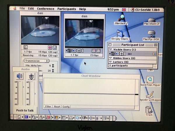 CU-see-me running on an old Mac 