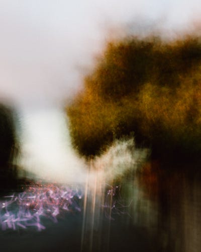 Impressionistic abstract urban landscape photograph